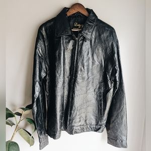 Vintage Genuine Leather "Leather & Soul" Patchwork Jacket Large
